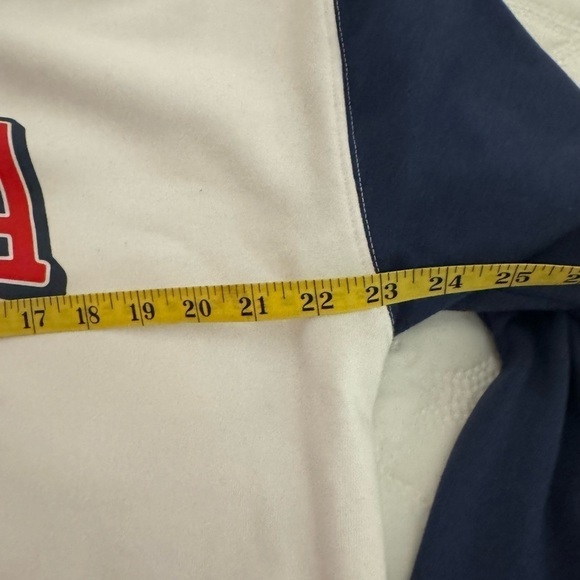 Modern Lux USA Patriotic Color Block Red White & Blue Crewneck Sweatshirt Sz L - Picture 8 of 9